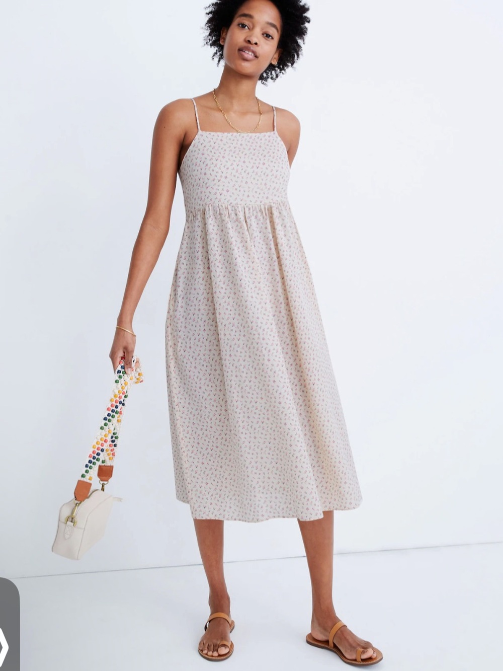 Madewell Cami Tie-Strap Sundress in Bright Buds